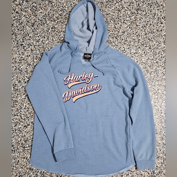Harley-Davidson Blue Womens Oversized Sweater - Picture 2 of 6